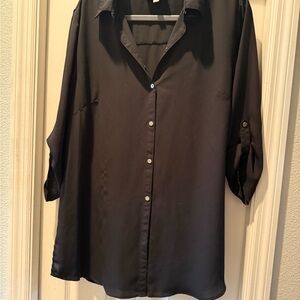JM Collection Black Button-Up Blouse